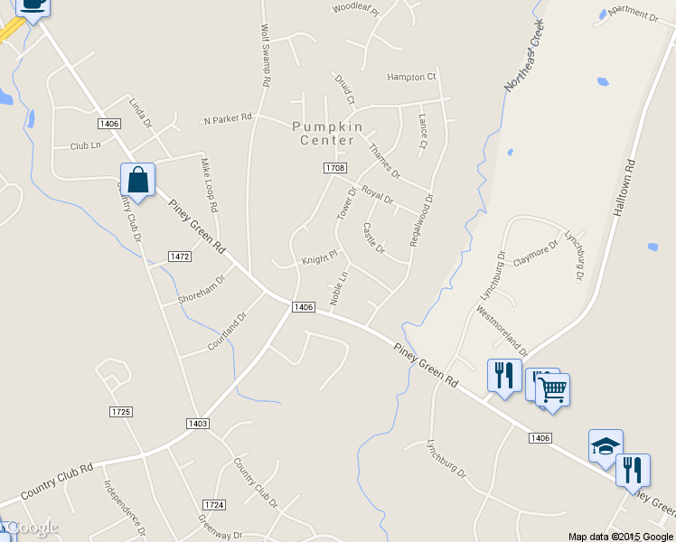map of restaurants, bars, coffee shops, grocery stores, and more near 213 Noble Lane in Jacksonville