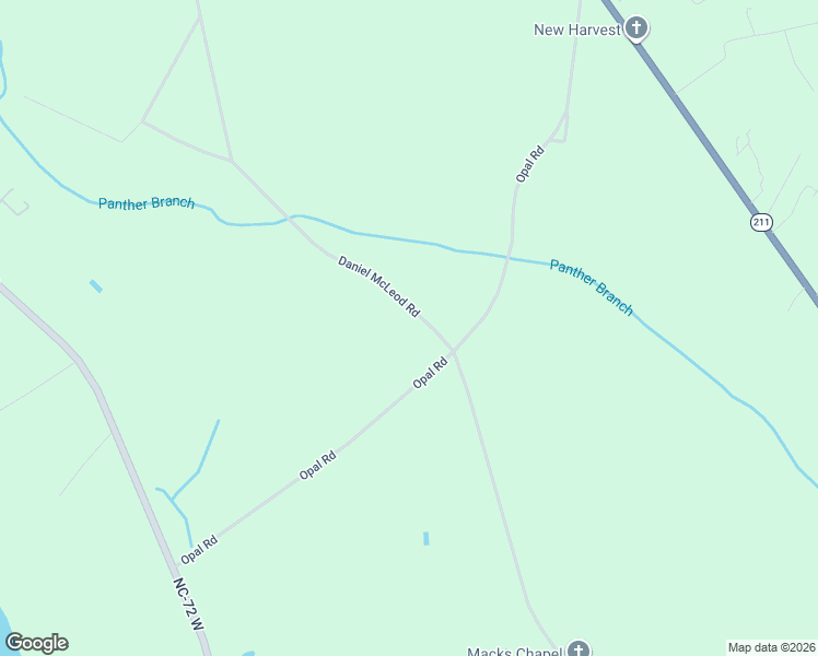 map of restaurants, bars, coffee shops, grocery stores, and more near 785 Opal Road in Red Springs