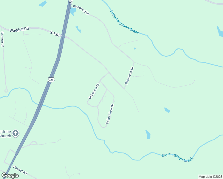 map of restaurants, bars, coffee shops, grocery stores, and more near 321 Valley View Drive in Woodruff