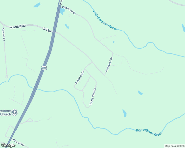 map of restaurants, bars, coffee shops, grocery stores, and more near 321 Valley View Dr in Woodruff