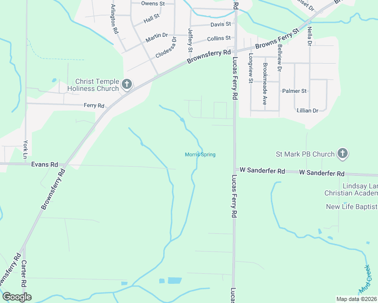 map of restaurants, bars, coffee shops, grocery stores, and more near 15093 Lucas Ferry Road in Athens