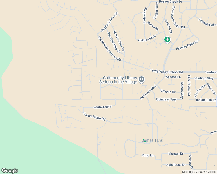 map of restaurants, bars, coffee shops, grocery stores, and more near 65 Red Fox Lane in Sedona