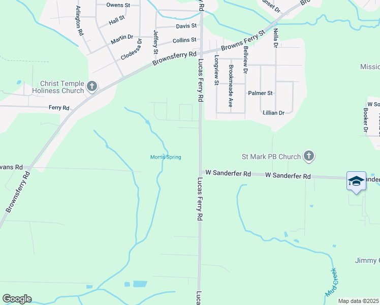 map of restaurants, bars, coffee shops, grocery stores, and more near 15093 Lucas Ferry Road in Athens