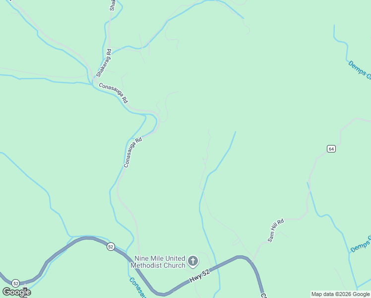 map of restaurants, bars, coffee shops, grocery stores, and more near 824 Conasauga Road in Ellijay