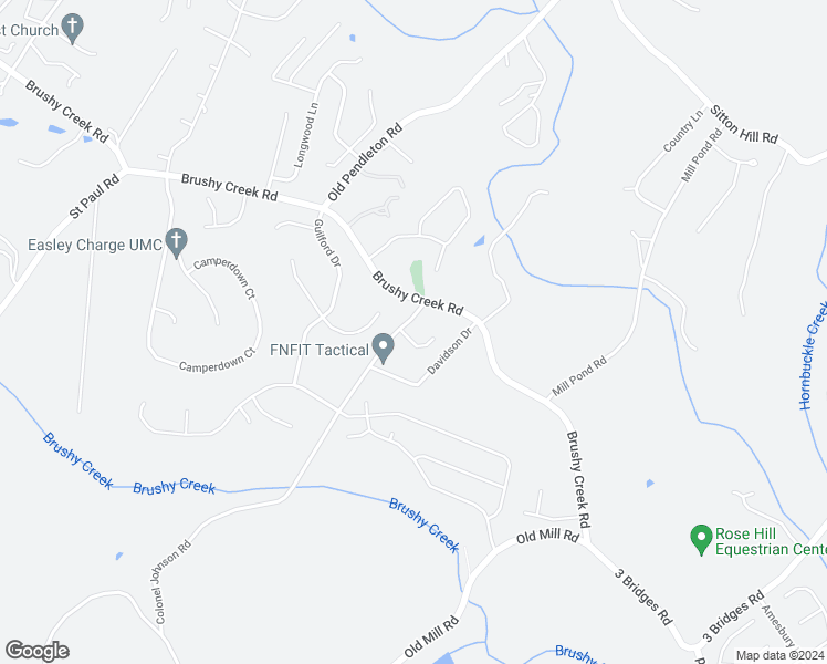 map of restaurants, bars, coffee shops, grocery stores, and more near 102 Woodhaven Court in Easley