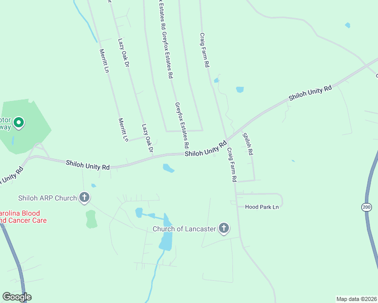 map of restaurants, bars, coffee shops, grocery stores, and more near 590 Shiloh Unity Road in Lancaster