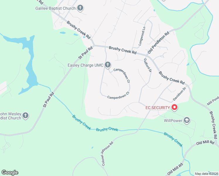 map of restaurants, bars, coffee shops, grocery stores, and more near 609 Abbey Road in Easley