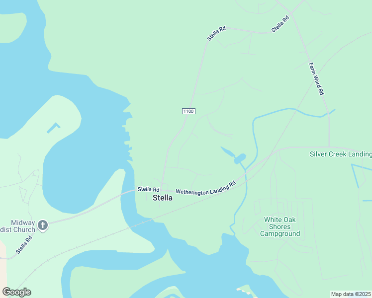 map of restaurants, bars, coffee shops, grocery stores, and more near 208 Stella Bridgeway Drive in Stella