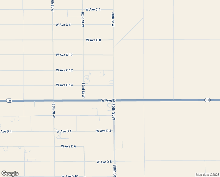 map of restaurants, bars, coffee shops, grocery stores, and more near 49239 80th Street West in Lancaster