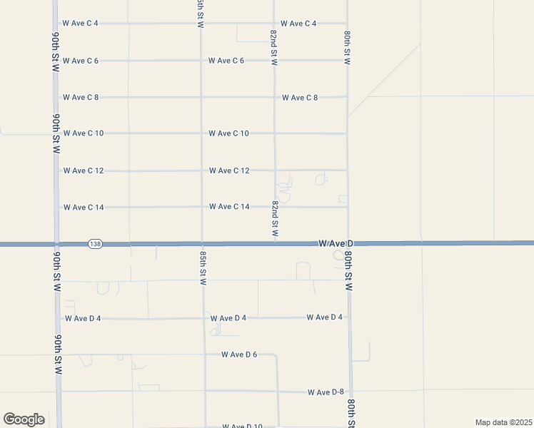 map of restaurants, bars, coffee shops, grocery stores, and more near 8206 West Avenue C 14 in Lancaster