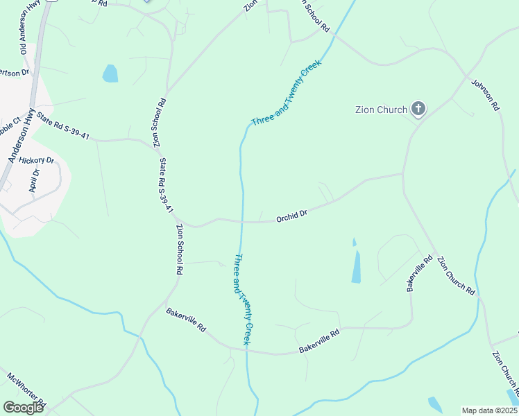 map of restaurants, bars, coffee shops, grocery stores, and more near 125 Mary Jane Drive in Easley