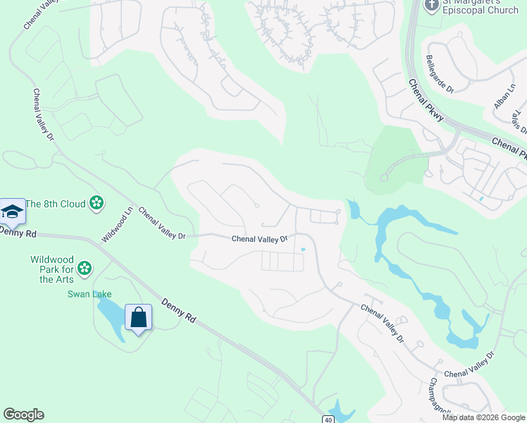 map of restaurants, bars, coffee shops, grocery stores, and more near 29 Ensbury Place in Little Rock