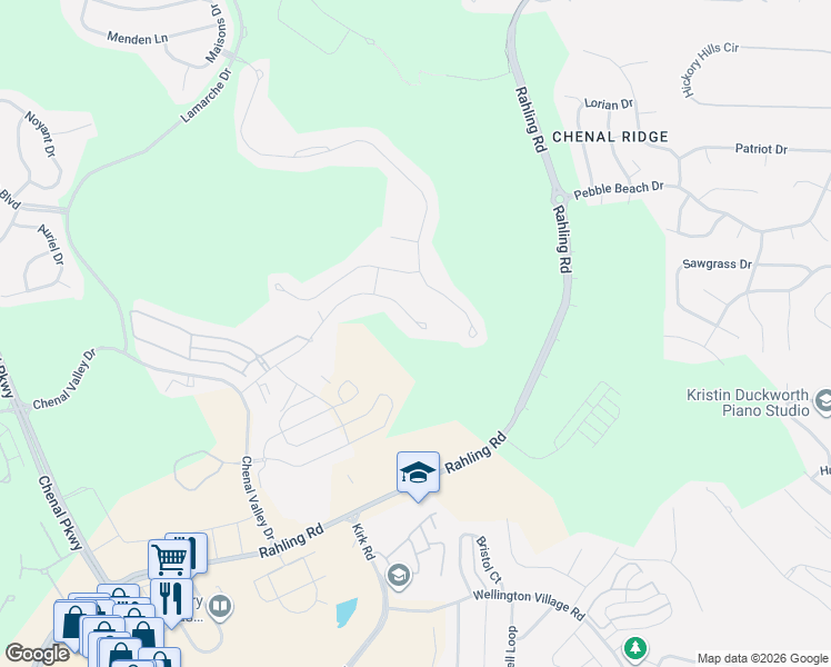 map of restaurants, bars, coffee shops, grocery stores, and more near 3 Chenal Heights Drive in Little Rock