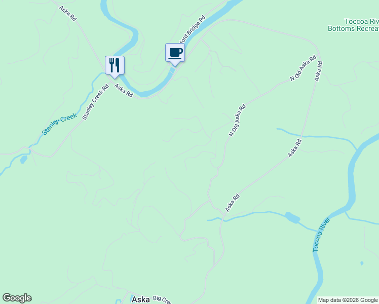 map of restaurants, bars, coffee shops, grocery stores, and more near 236 Ridge Top Lane in Blue Ridge