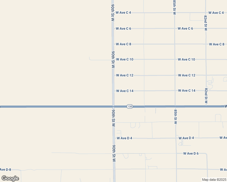 map of restaurants, bars, coffee shops, grocery stores, and more near 14500 West Avenue C 14 in Lancaster