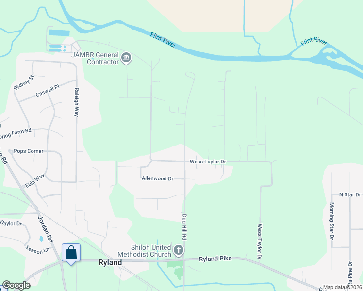 map of restaurants, bars, coffee shops, grocery stores, and more near 3279 Dug Hill Road in Huntsville
