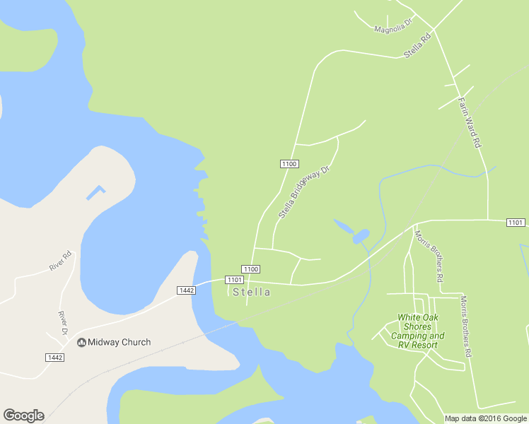 map of restaurants, bars, coffee shops, grocery stores, and more near Stella Road in Stella