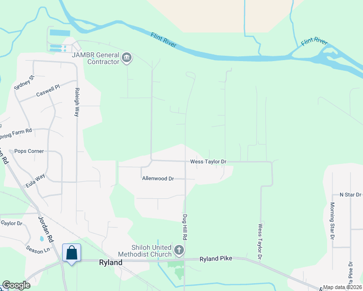 map of restaurants, bars, coffee shops, grocery stores, and more near 3279 Dug Hill Road in Huntsville