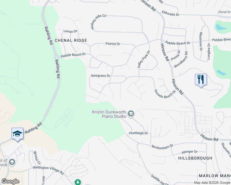 map of restaurants, bars, coffee shops, grocery stores, and more near 1801 Dorado Beach Drive in Little Rock