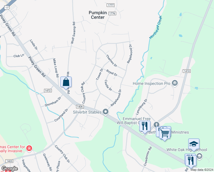 map of restaurants, bars, coffee shops, grocery stores, and more near in Jacksonville