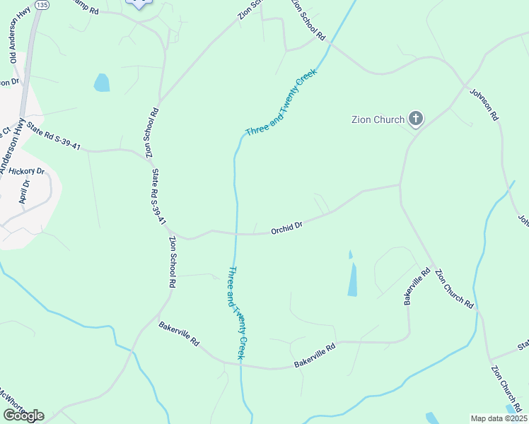 map of restaurants, bars, coffee shops, grocery stores, and more near 125 Mary Jane Drive in Easley