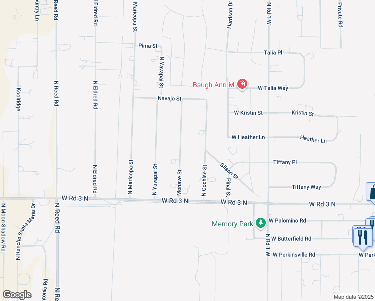 map of restaurants, bars, coffee shops, grocery stores, and more near 2276 North Cochise Street in Chino Valley