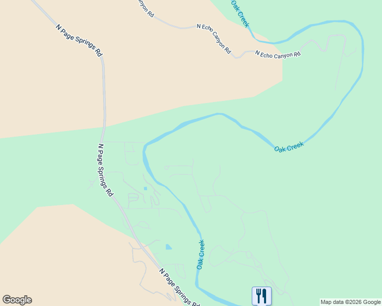 map of restaurants, bars, coffee shops, grocery stores, and more near 2675 Dancing Apache Road in Cornville