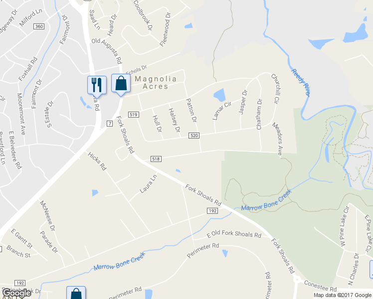 map of restaurants, bars, coffee shops, grocery stores, and more near 25 Henderson Avenue in Greenville