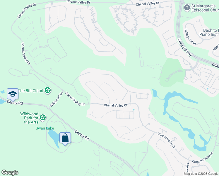 map of restaurants, bars, coffee shops, grocery stores, and more near 17 Ensbury Place in Little Rock