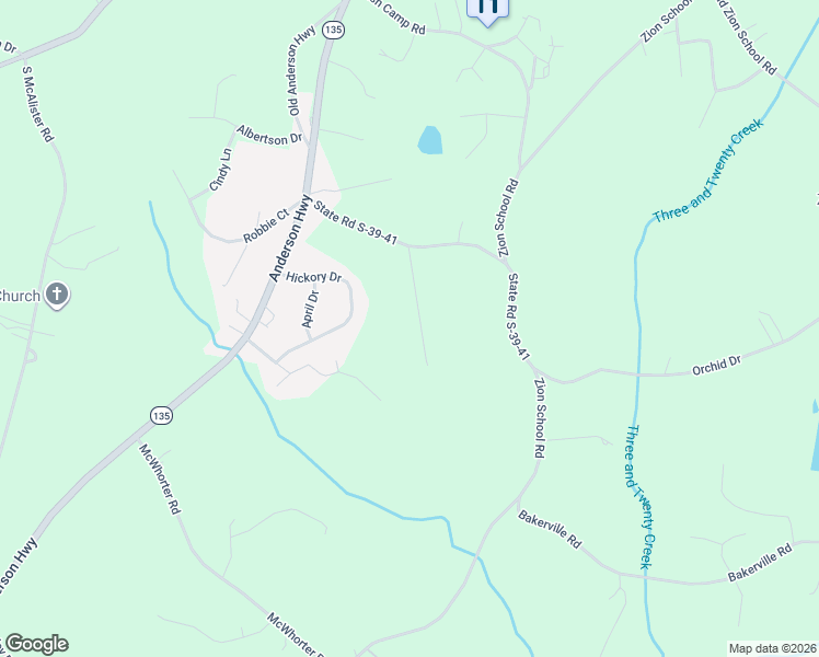 map of restaurants, bars, coffee shops, grocery stores, and more near 146 Winterwood Lane in Easley