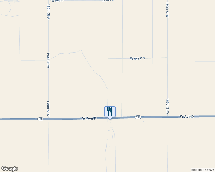 map of restaurants, bars, coffee shops, grocery stores, and more near 185th Street West in Del Sur