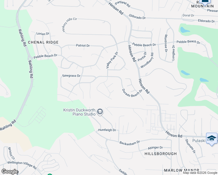 map of restaurants, bars, coffee shops, grocery stores, and more near 2 Shadow Creek Drive in Little Rock