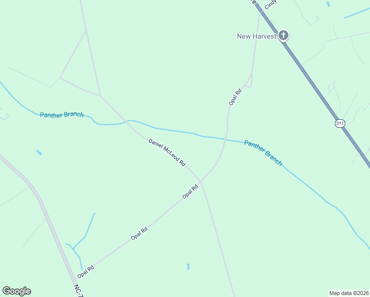 map of restaurants, bars, coffee shops, grocery stores, and more near 785 Opal Road in Red Springs