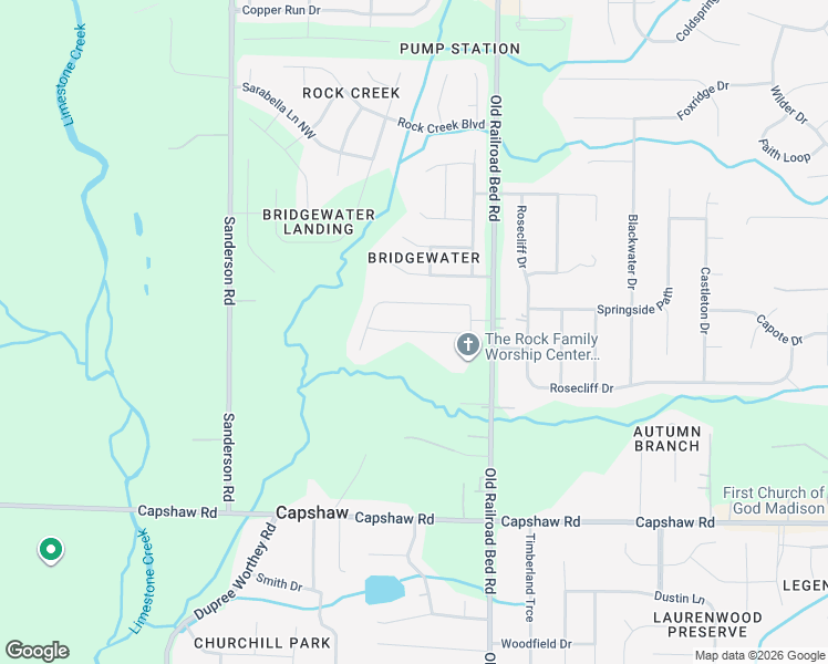 map of restaurants, bars, coffee shops, grocery stores, and more near Copperpenny Drive Northwest in Limestone County