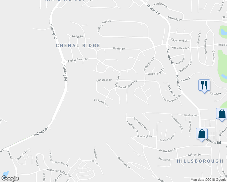 map of restaurants, bars, coffee shops, grocery stores, and more near 16 Montvale Drive in Little Rock