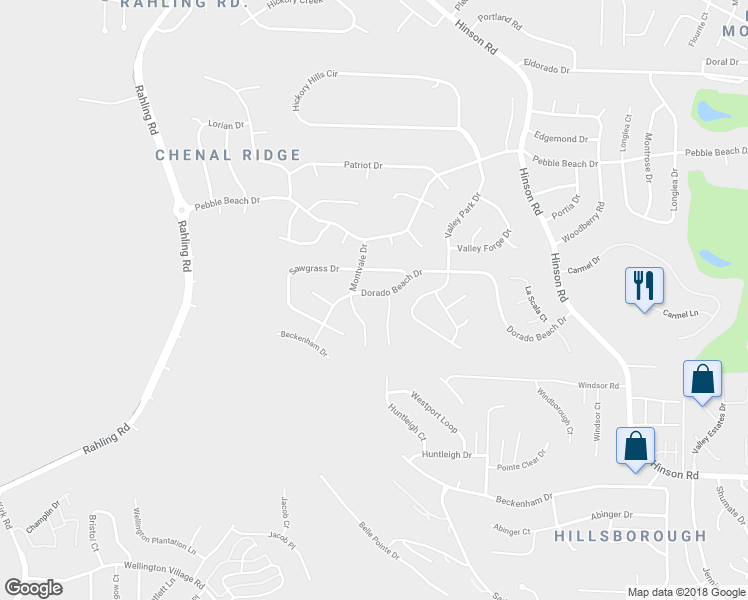 map of restaurants, bars, coffee shops, grocery stores, and more near 1801 Dorado Beach Drive in Little Rock
