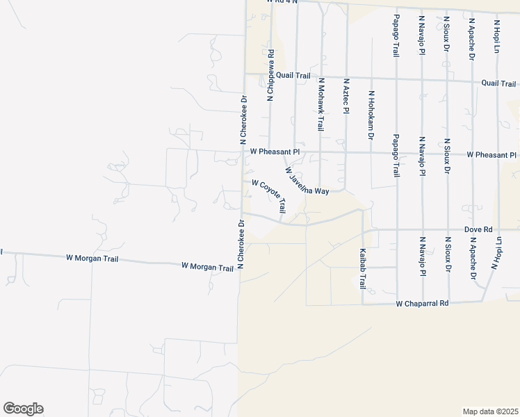 map of restaurants, bars, coffee shops, grocery stores, and more near 3920 West Roadrunner Drive in Chino Valley