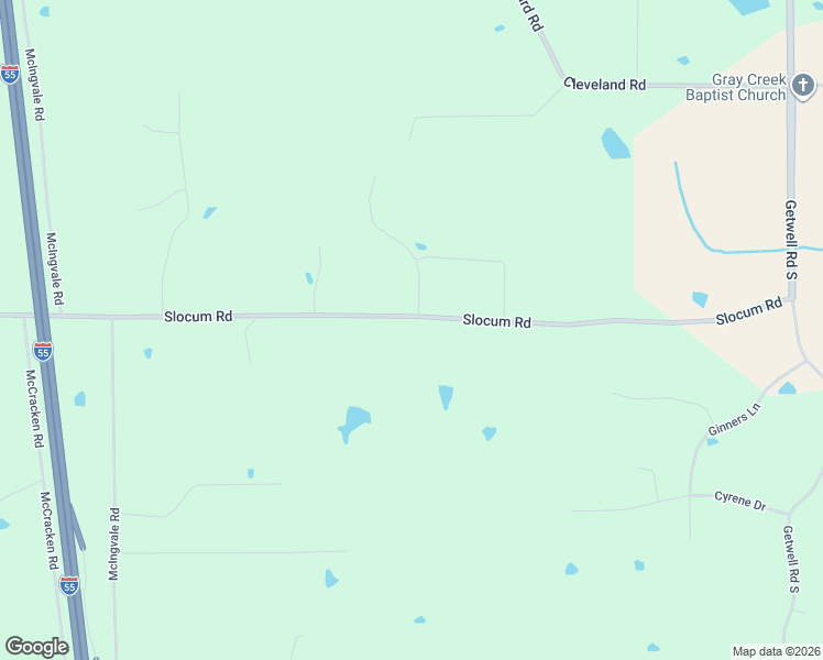 map of restaurants, bars, coffee shops, grocery stores, and more near 2169 Slocum Road in Hernando