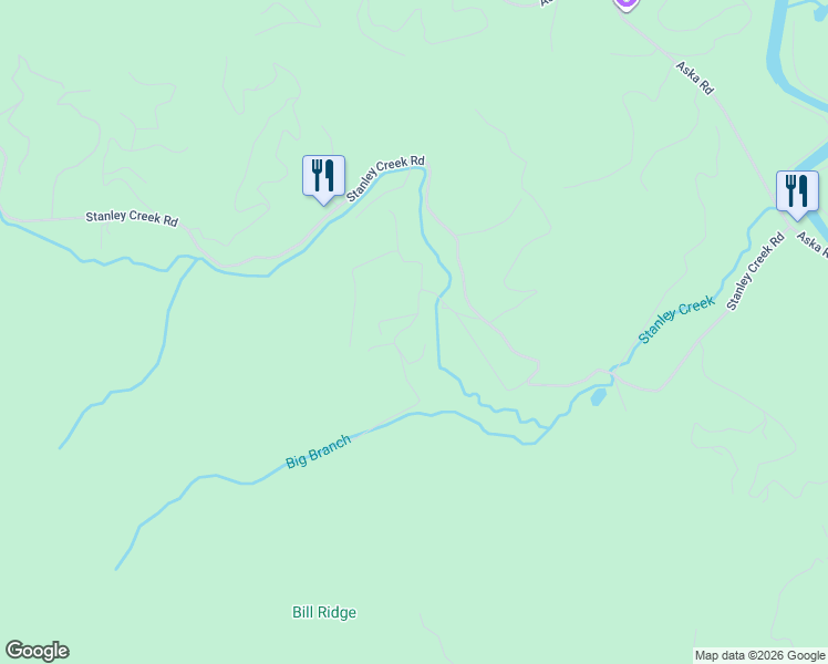 map of restaurants, bars, coffee shops, grocery stores, and more near 327 Meadow Lane in Blue Ridge