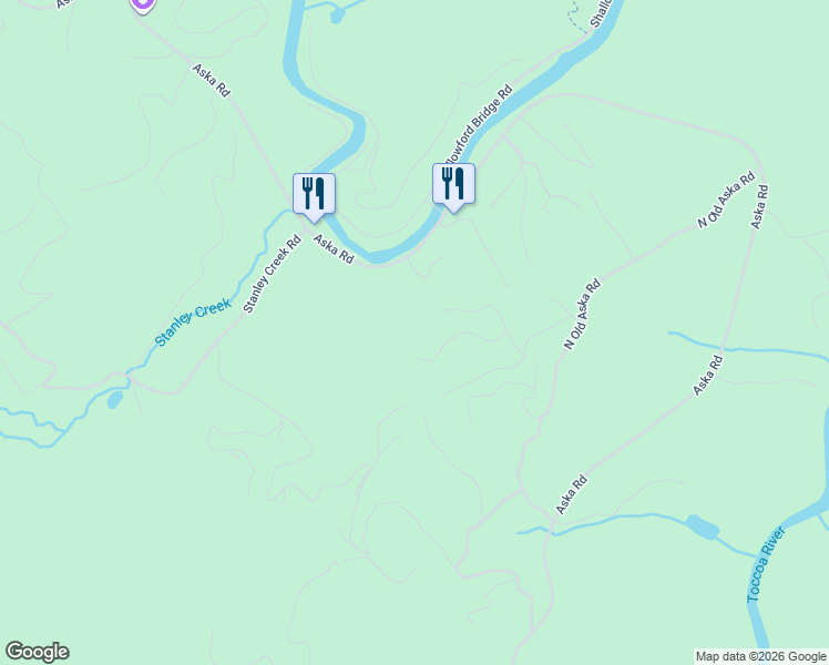 map of restaurants, bars, coffee shops, grocery stores, and more near 259 Toccoa Overlook Drive in Blue Ridge