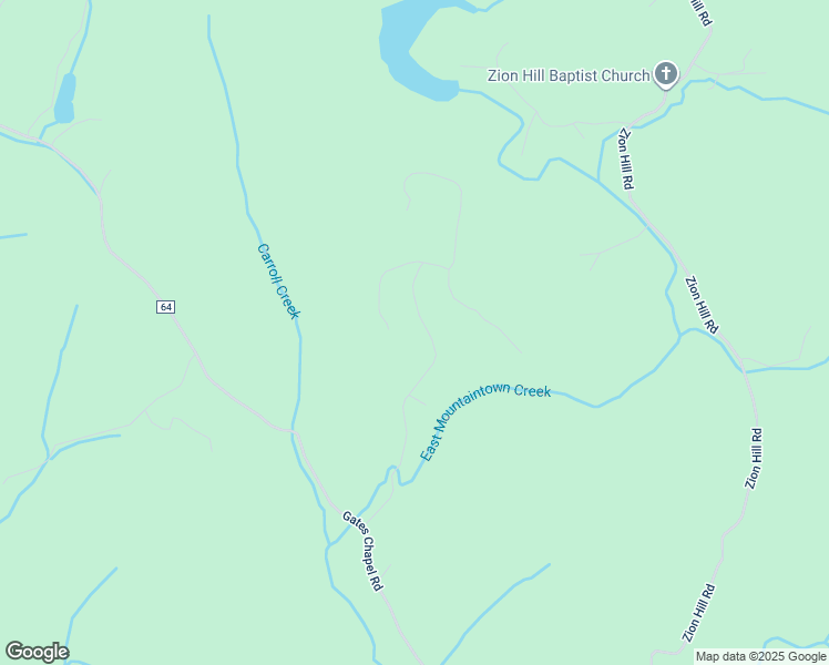 map of restaurants, bars, coffee shops, grocery stores, and more near 2096 Gates Chapel Road in Ellijay
