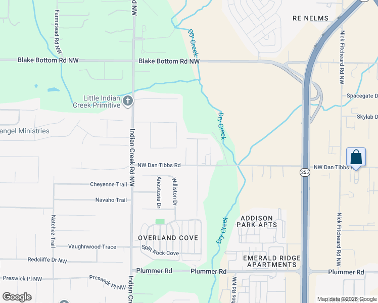 map of restaurants, bars, coffee shops, grocery stores, and more near 731 Dan Tibbs Road in Huntsville