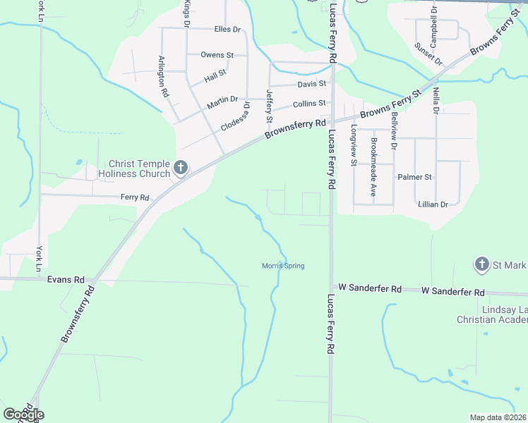 map of restaurants, bars, coffee shops, grocery stores, and more near 17820 Brownsferry Road in Athens
