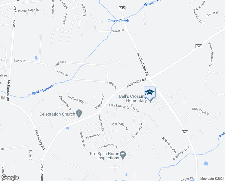 map of restaurants, bars, coffee shops, grocery stores, and more near 1527 Jonesville Road in Simpsonville
