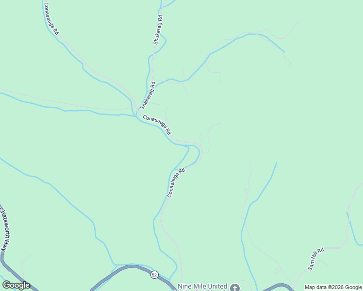 map of restaurants, bars, coffee shops, grocery stores, and more near Conasauga Road in Ellijay