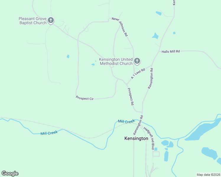 map of restaurants, bars, coffee shops, grocery stores, and more near 184 Prospect Circle in Chickamauga