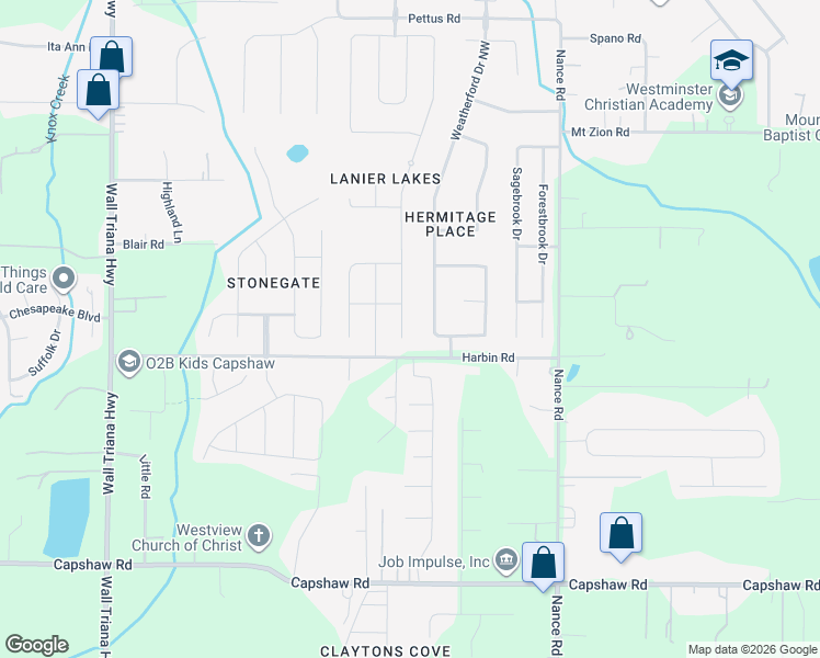 map of restaurants, bars, coffee shops, grocery stores, and more near 108 Summer Cove Circle Northwest in Madison