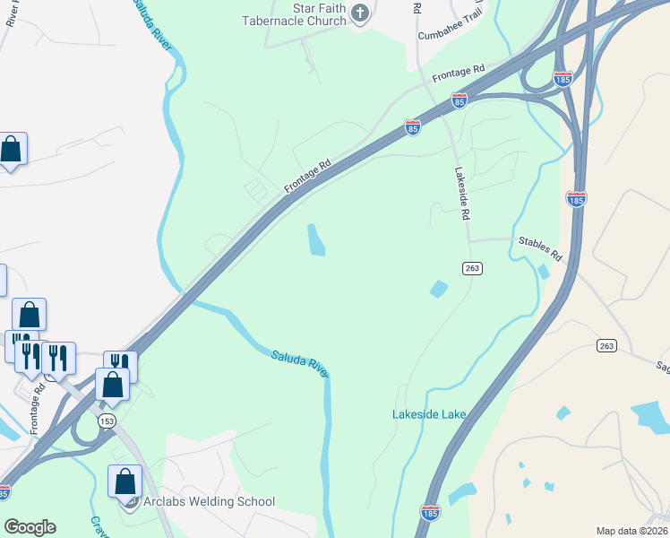 map of restaurants, bars, coffee shops, grocery stores, and more near 1430 Lakeside Grove Lane in Greenville