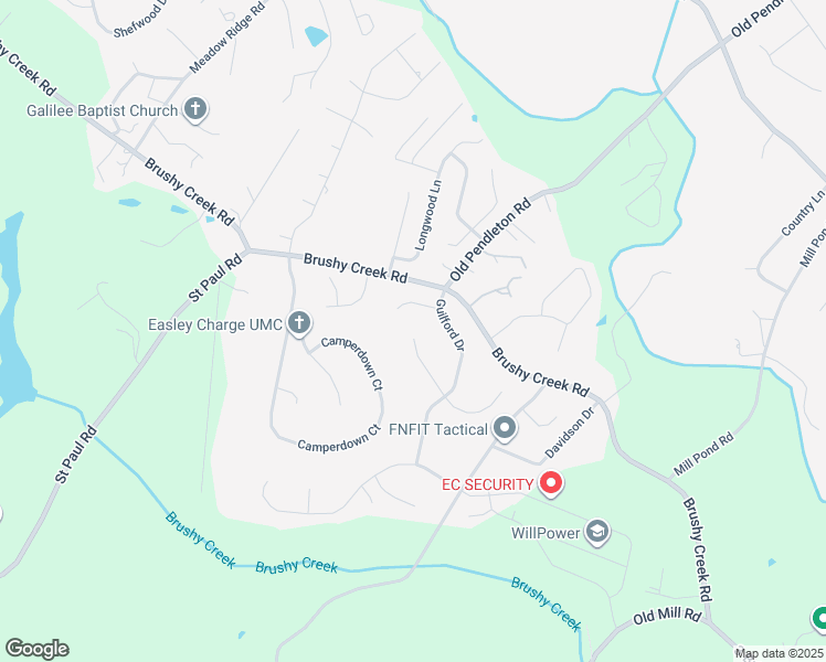 map of restaurants, bars, coffee shops, grocery stores, and more near 116 Culpepper Lane in Easley