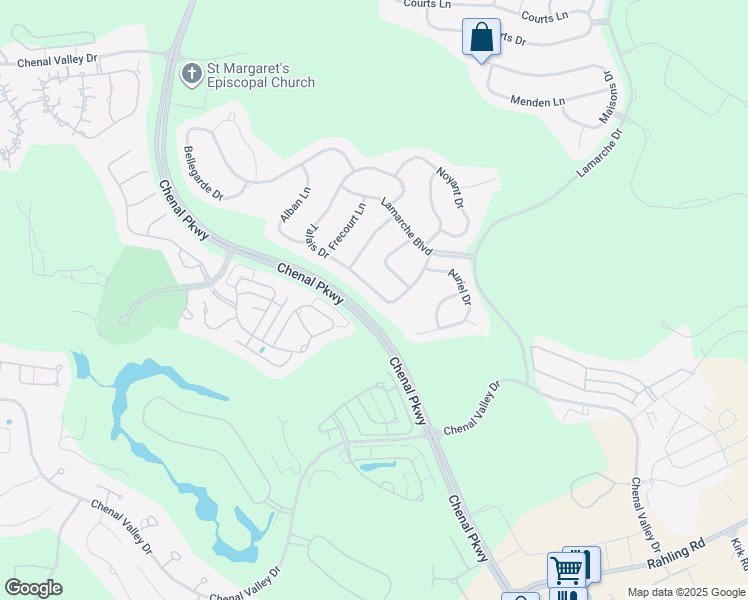 map of restaurants, bars, coffee shops, grocery stores, and more near 21 Talais Drive in Little Rock
